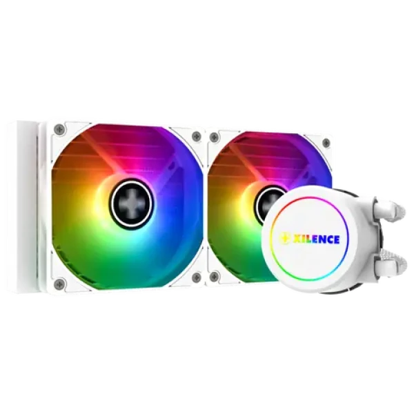 Xilence LiQuRizer LQ240.W.ARGB bílá / 2x 120mm / TDP 300W / 30.2 dB @ 1500 RPM / AMD + intel (LQ240.W.ARGB)