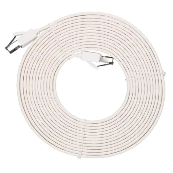 Extralink bílá / Patch kabel / Cat.8 U/FTP / plochý / 40G / 5 m