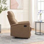 Relaxační křeslo, manuální ovládání, hnědá látka