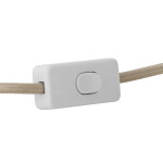 Bloomingville Stolní lampa Emmie White, krémová barva, textil