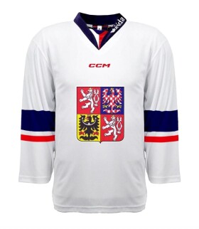 Nový dres české hokejové reprezentace 2023/2024 CCM Fandres replica - bílý Velikost: golmanský XL