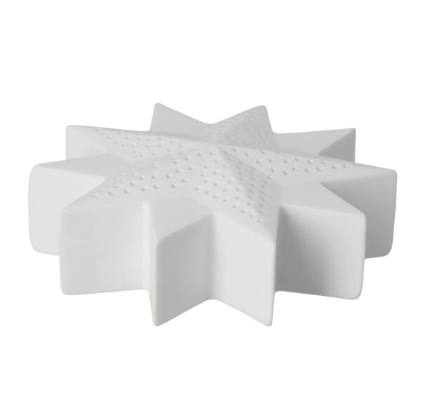 Räder Vánoční porcelánová LED dekorace Double Star, bílá barva, porcelán