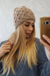 Fleecová čepice Teresa K285 tmavě béžová UNI
