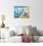 Antistresové omalovánky TSvetnoy TSvetnoy, LG278e, Diamond painting - diamantové malování, 40 x 50 cm, Kočky - Na rybách