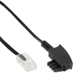 InLine telefonní kabel TAE-F - RJ45 černá / Kabel / 0,5 m (18555)
