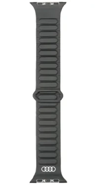 Audi Magnetic Ring řemínek pro Apple Watch 44/45/46/49 mm černý / Magnetické zapínání / Eko-kůže (AU-SL-AW44-49-GT/D2-BK)