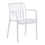 Židle jídelní, stohovatelná, bílý plast