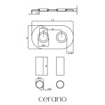 CERANO - Krycí rozeta středového připojení radiátoru 50mm - bílá lesklá CER-B15-A