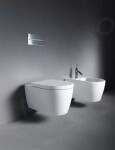 DURAVIT - ME by Starck Závěsné WC, Rimless, s WonderGliss, bílá/matná bílá 25290926001