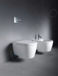 DURAVIT - ME by Starck Závěsné WC, s HygieneGlaze, bílá/matná bílá 2528099000