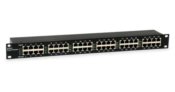 LevelOne ESP-2400 černá / Přepěťová ochrana / 24x PoE / IEEE 802.3af/at / 19” rack (ESP-2400)