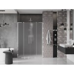 MEXEN/S - Velar L Duo posuvné sprchové dveře 150, dekor, chrom 871-150-003-32-01