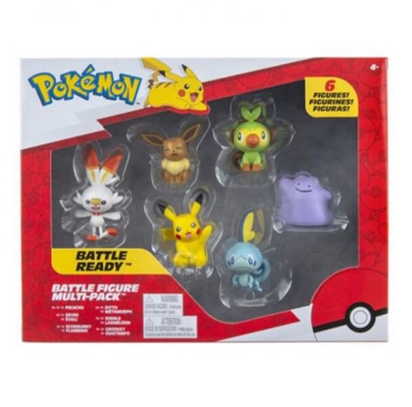 Pokémon akční figurky 6-Pack 5 cm (Pikachu, Eevee a další)