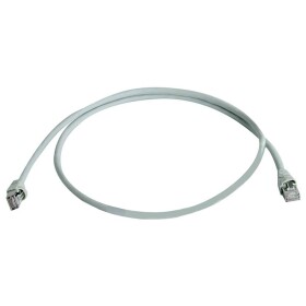 Telegärtner 100008841 RJ45 síťové kabely, propojovací kabely CAT 6A S/FTP šedá samozhášecí, S průchodkou chránící proti zlomení 1 ks