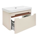 Koupelnová skříňka s umyvadlem SAT Fusion 77,5x43x45 cm pískově béžová mat SATFUSION80BEU SATFUSION80BEU