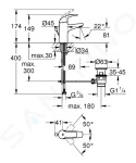 GROHE - Start Curve Umyvadlová baterie s výpustí, chrom 23805000