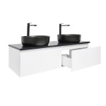 Koupelnová skříňka s krycí deskou SAT B-WAY 119x30x45 cm bílá lesk BWAY120WTKUB BWAY120WTKUB