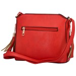 Módní dámská koženková crossbody kabelka Vaios, červená