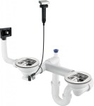 DEANTE - Odpadní sada ocelového dřezu, 1,5- a 2-miska ZXY_9920