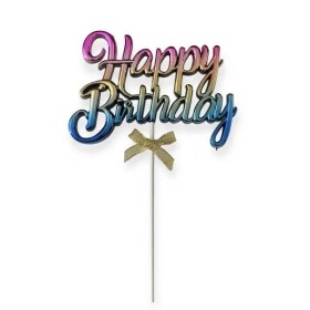 Cesil Cesil Zápich do dortu barevný Happy Birthday barevný