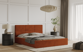 FRONTI Postel TIVOLI 140x200 měděná s úložným prostorem