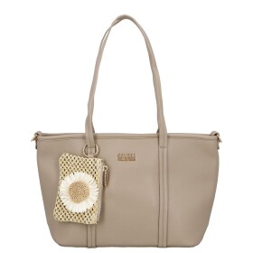 Trendy dámská koženková kabelka na rameno Felicia, tmavě béžová