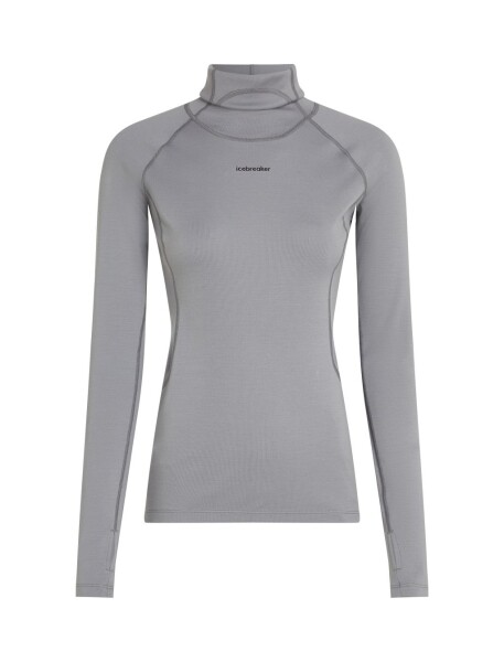 Dámské merino tričko s dlouhým rukávem ICEBREAKER Wmns 300 MerinoFine Polar LS Roll Neck, Alloy velikost: XS