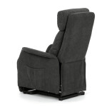 Relaxační křeslo, elektrické kabelové ovládání, šedá, látka, TV-L8960 GREY2