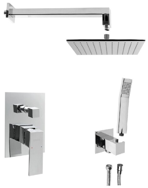 SAPHO - LATUS podomítkový sprchový set s pákovou baterií, 2 výstupy, chrom 1102-42-01