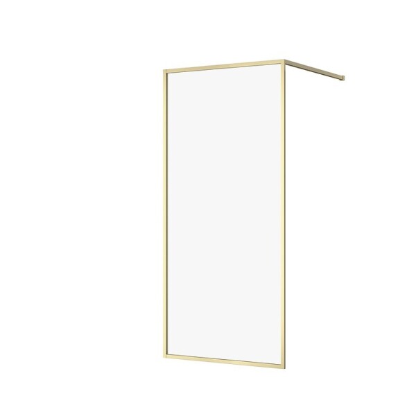CERSANIT - Walk-in sprchový kout LARGA, zlatá mat, 90x200, čiré sklo S164-072