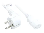 Good Connections P0130-W025 bílá / Napájecí kabel / CEE7/7 pravoúhlý / IEC C13 / 2,5 m (P0130-W025)