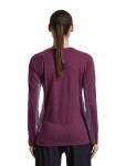 ICEBREAKER Wmns Merino 125 CL Sphe LS Tee Col Block, Dark Berry/Grey Plum/Cb (vzorek) velikost: S