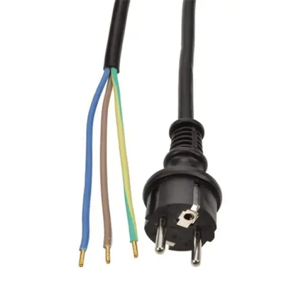SOLIGHT PF34 Flexo šňůra, 3x 1mm2, gumová, černá, 2,5m