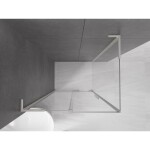 MEXEN/S - Velar L sprchový kout, posuvné dveře 100 x 110, transparent, nikl kartáčovaný 871-100-110-03-97
