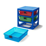 LEGO organizér se třemi zásuvkami - modrá