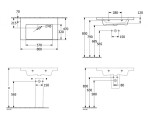 VILLEROY & BOCH - Subway 3.0 Umyvadlo 80x47 cm, bez přepadu, bez otvoru pro baterii, CeramicPlus, Stone White 4A7083RW