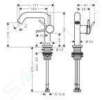 HANSGROHE - Tecturis S Umyvadlová baterie s výpustí Push-Open, CoolStart, EcoSmart, matná černá 73320670