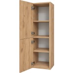 CERANO - Koupelnová vysoká skříňka Adele - TIP-ON otevírání - dub zlatý Craft - 30x120x33 CER-751471