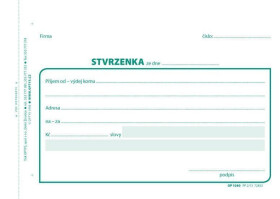 Stvrzenka, A6, 100 listů, NCR