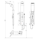SAPHO - PRESTIGE termostatický sprchový panel 200x1400, nerez mat WN337