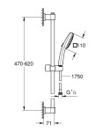 GROHE - Vitalio Comfort Set sprchové hlavice, tyče a hadice, 3 proudy, chrom 26096001