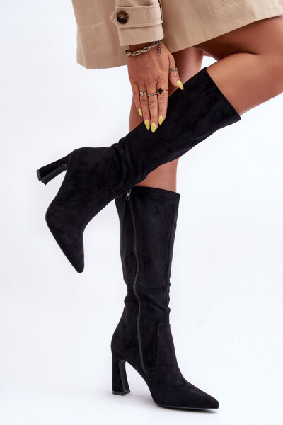 Kozačky na podpatku 9550 černé - Step in style 37