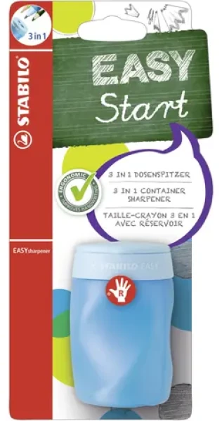 STABILO® EASY sharpener 3v1 - Ergonomické ořezávátko - modré pro praváky (SB-B-4502-2)
