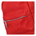 Městský kožený batoh Chris, červený