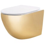 REA - Závěsná WC mísa Carlo Mini Tornado NFQ GOLD WHITE REA-C6006