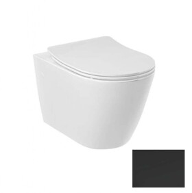 KLUDI - Resa R Závěsné WC, Rimless, Spiralflush, matná černá 23WCW0239