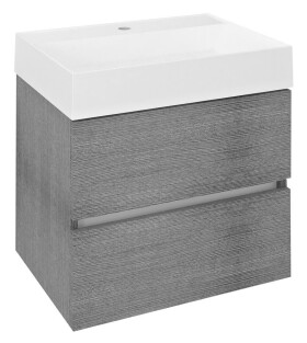 SAPHO - ODETTA umyvadlová skříňka 57x50x43,5cm, dub stříbrný DT060-1111