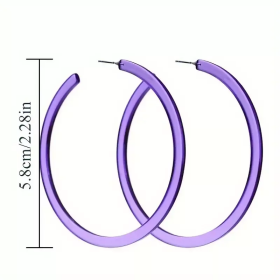 Ptakoviny.cz Náušnice kruhy Velikost: modrá