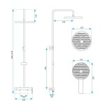 REA - Sprchový set Foss Clif Brush Copper REA-P3914