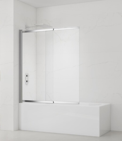 Vanová zástěna SAT Vision 140x120 cm chrom SATVZVI120CRT SATVZVI120CRT